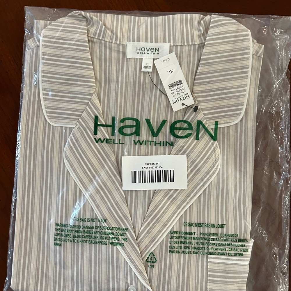 Haven Women's Striped Pajama TOP